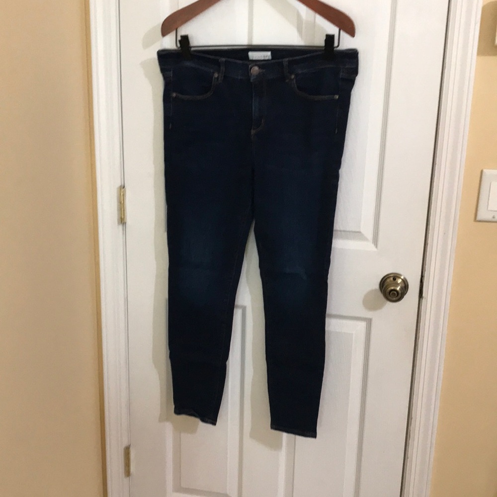 Loft dark wash legging jeans or jeggings.